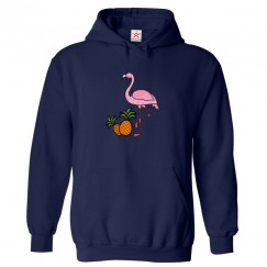Pink Ostrich Unisex Novelty Kids and Adults Pullover Hoodie